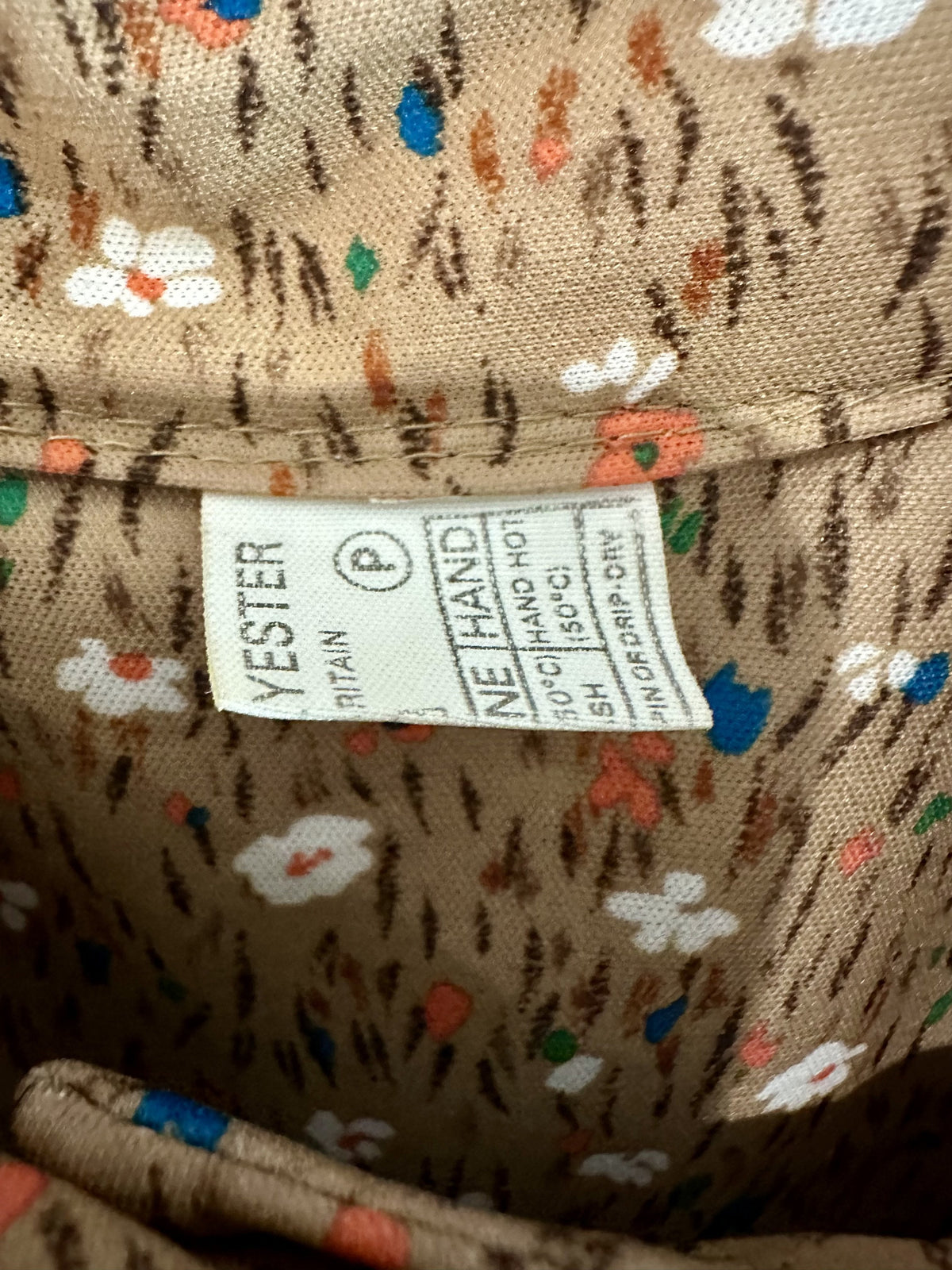 1970s Brown Floral Smocked Prairie Midi Dress — IMG_3967.jpeg