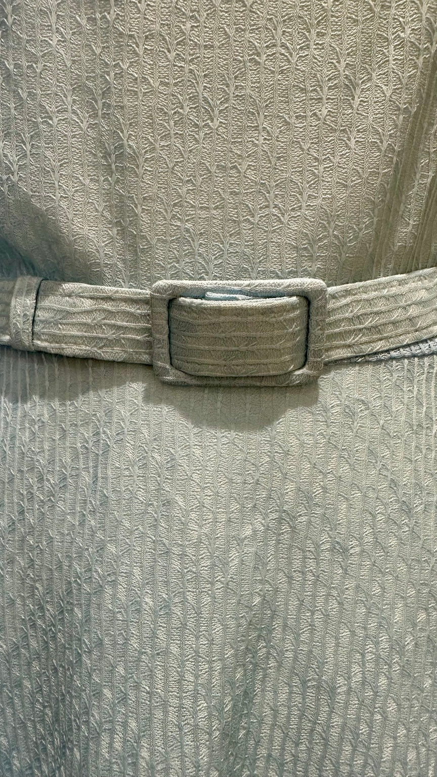 1970s powder blue belted midi dress A70 matching belt