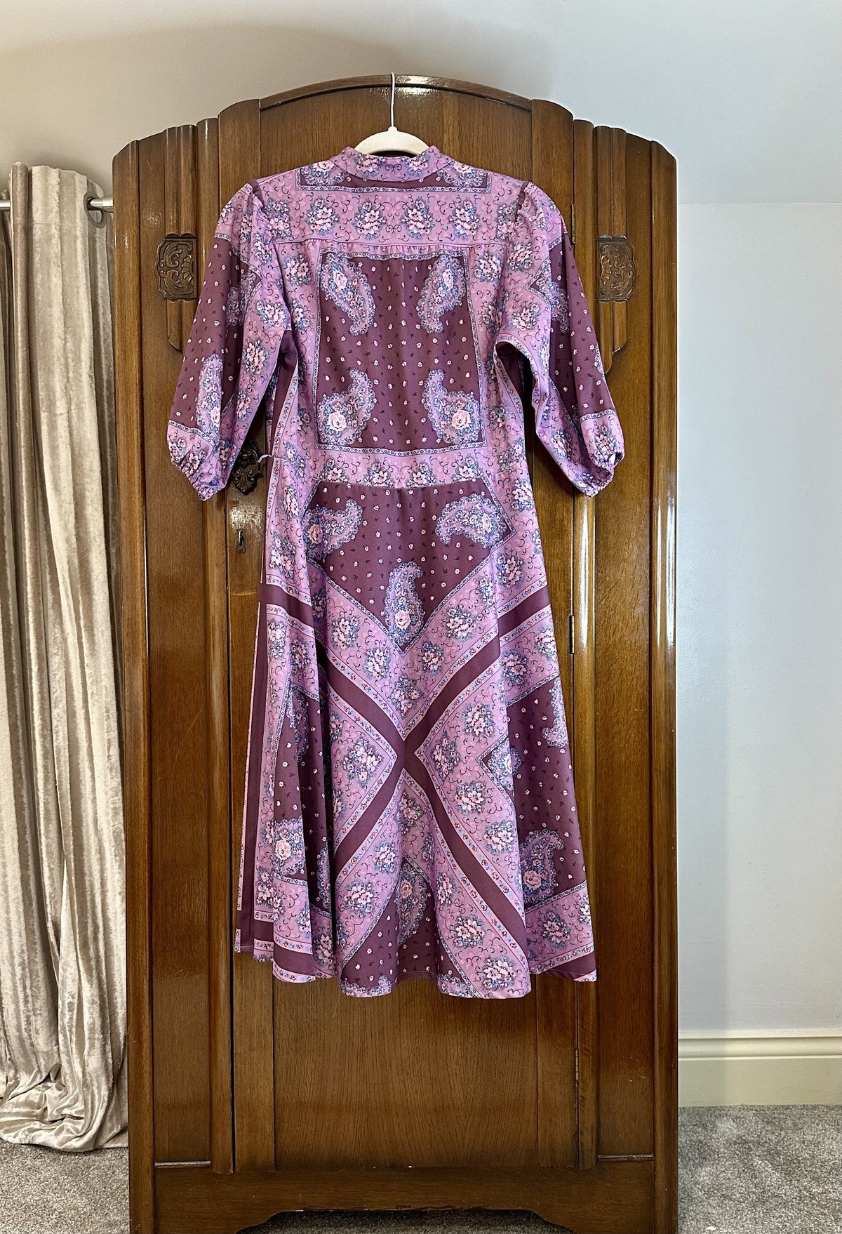 1970s C&A Purple Paisley Scarf-Print Midi Dress — IMG_3955.jpeg