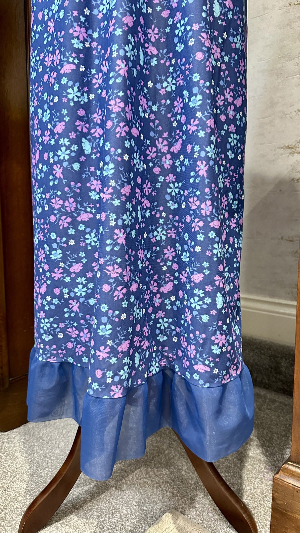 Late 1960s–Early 1970s Sheer Floral Maxi Dress — IMG_3739.jpeg