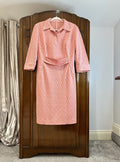 Late 1960s–Early 1970s Coral Crimplene Midi Dress — IMG_3914.jpeg