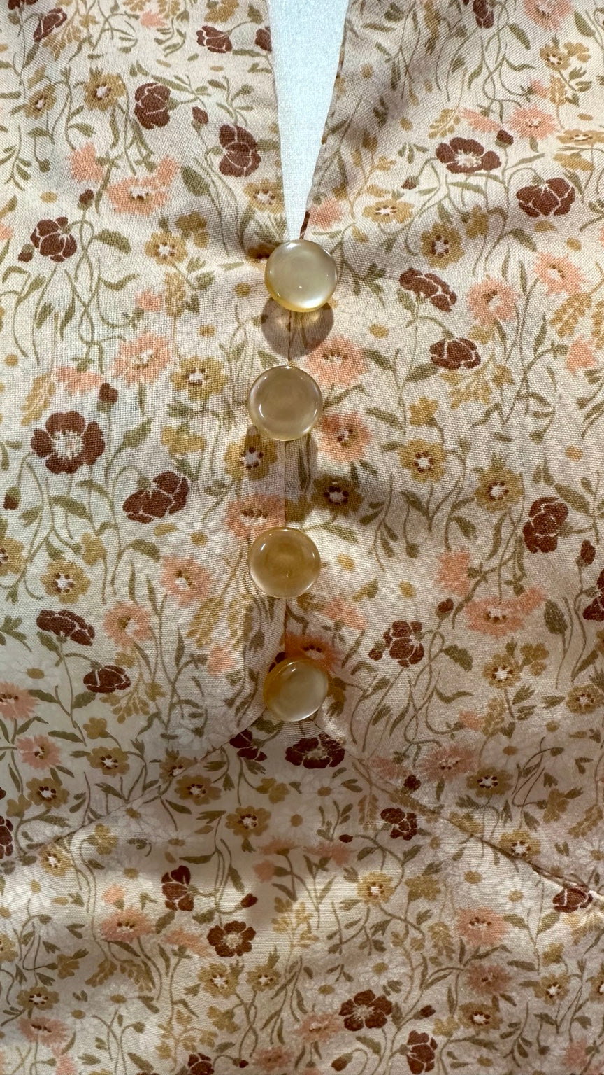 B22 peach floral maxi dress, detail 3