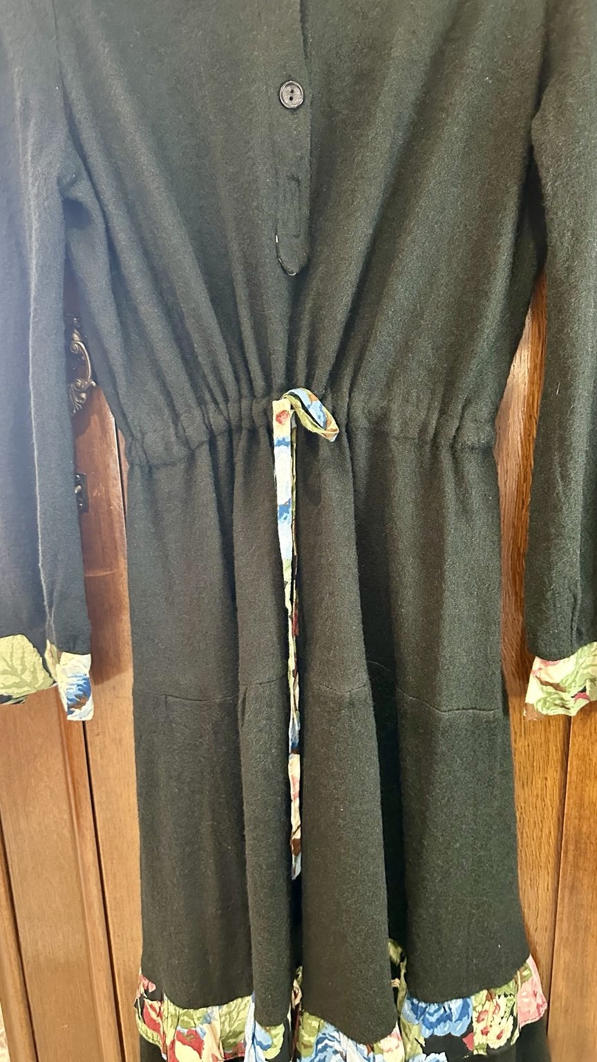 1970s Justine by Davies & Field Floral-Trim Dress — IMG_5022.jpeg