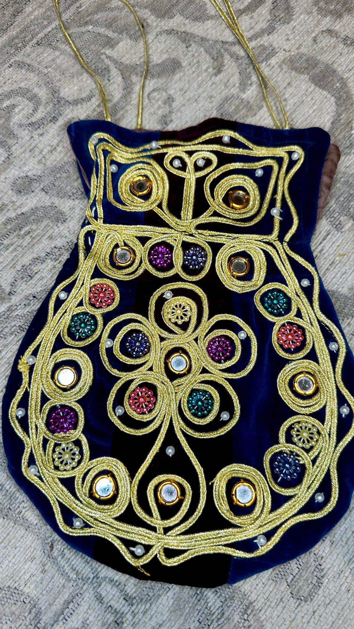 1960s–70s Afghan Mirrorwork Shoulder Bag