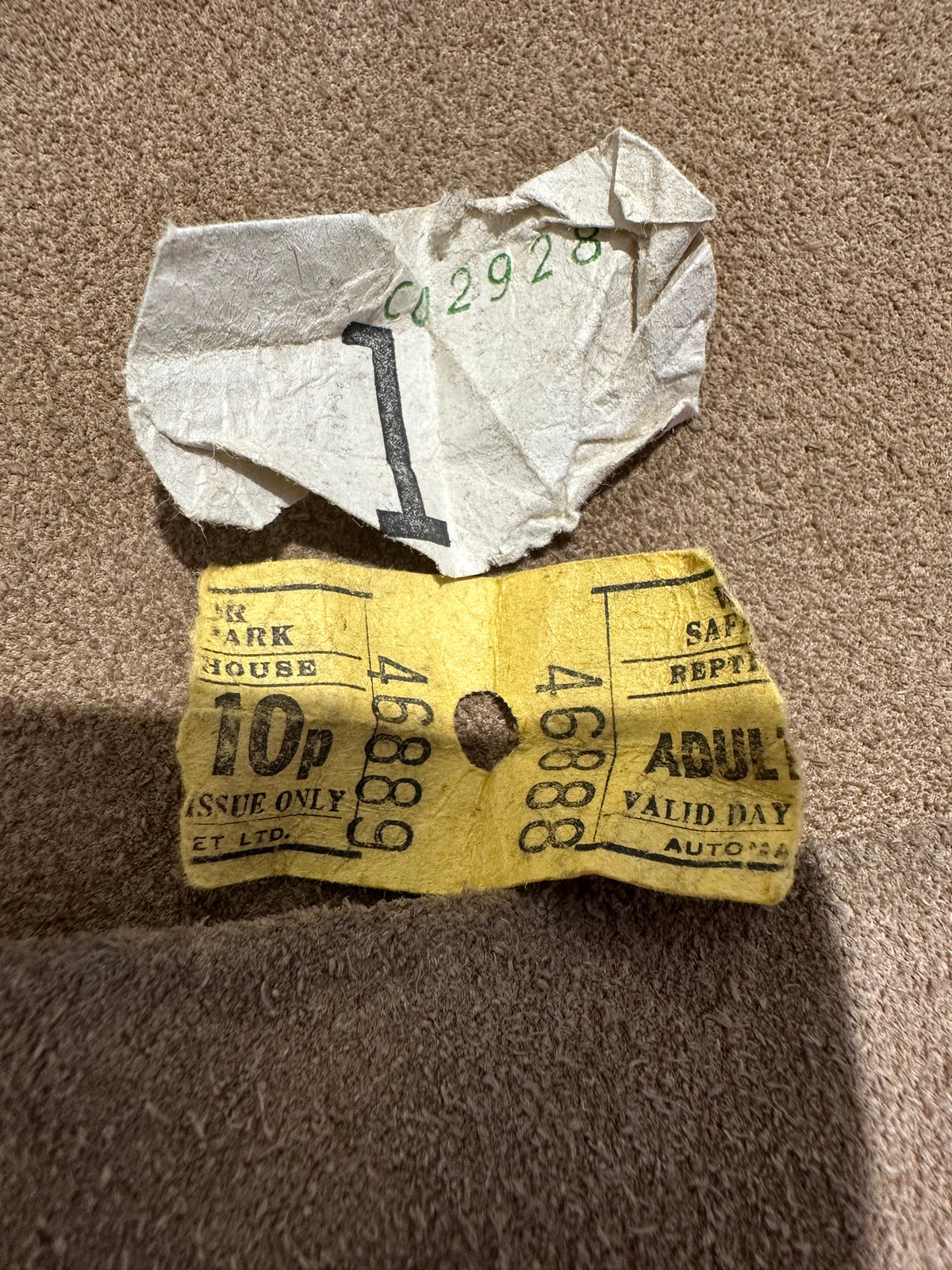 A96 original bus and Windsor Safari Park tickets found in pocket