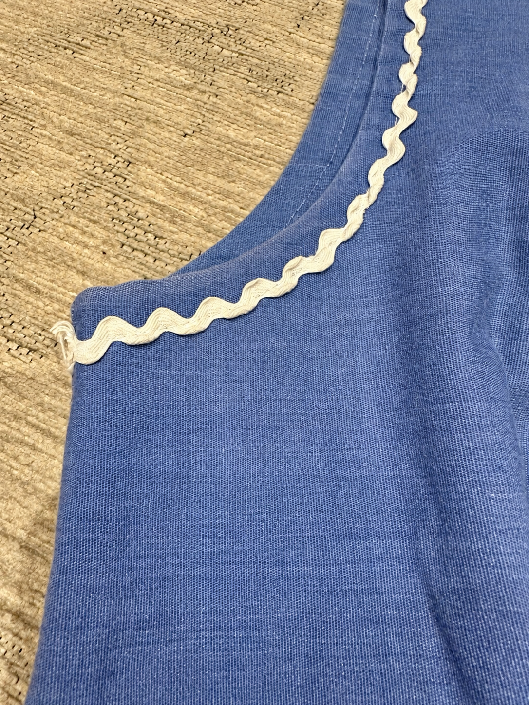 Vintage by YAKKO Blue Embroidered Floral Maxi Dress — photograph 9